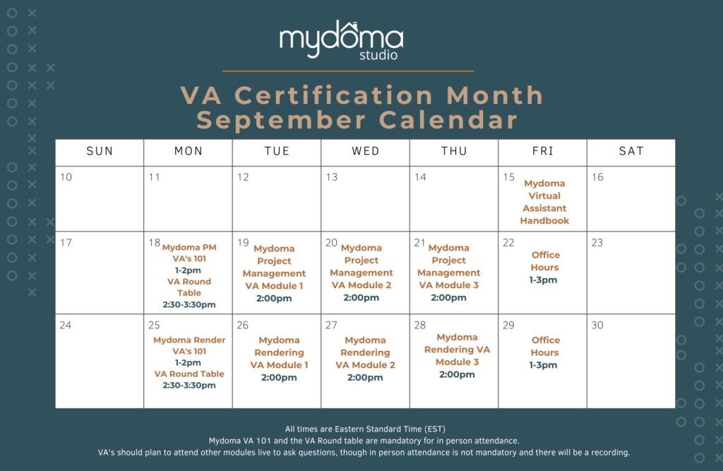 Mydoma VA Month Calendar 1 1